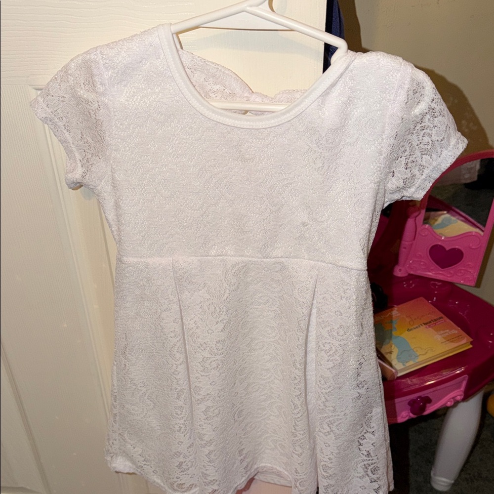 Charming White Lace Kids Dress